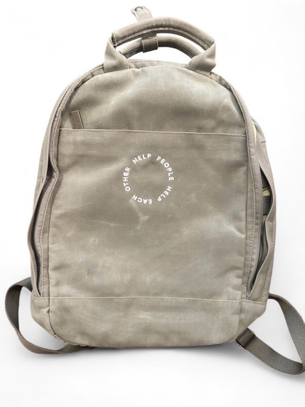 Day Owl olive green slim backpack
